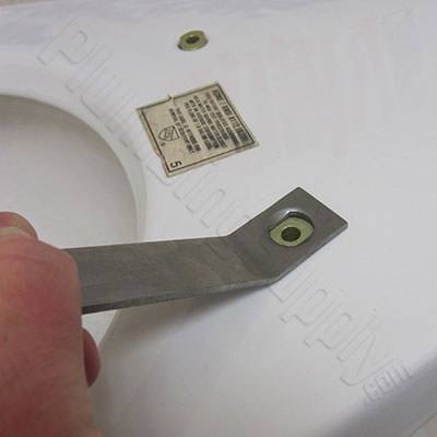 One-piece toilet seat installation - Step 3