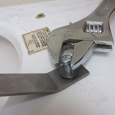 One-piece toilet seat installation - Step 5