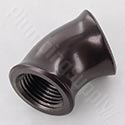 Oil rubbed bronze 45-degree elbow fitting
