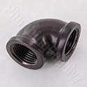 Oil rubbed bronze 90-degree elbow fitting