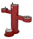 Triple bowl pedestal fountain with pet fountain