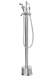 Freestanding dual inlet footshower