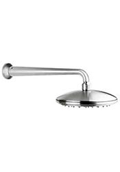 Tapered shower arm with 8-inch round head