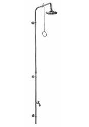 Single inlet pullchain shower with hosebibb