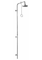 Single inlet pullchain outdoor shower