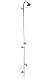 Single inlet wall mount shower with hosebibb