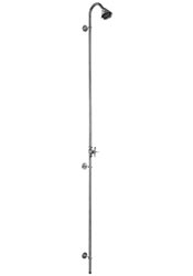 Single inlet wall mounted outdoor shower