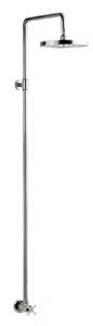Outdoor wall shower with 8-inch head