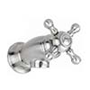 Pool shower angle valve with vintage cross handle