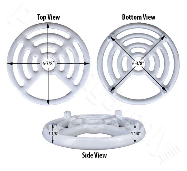 Replacement floor drain covers / grates / grilles