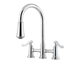 Price Pfister Ashfield bridge-style kitchen faucet