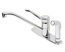 Price Pfister Genesis single lever handle kitchen faucet with plate-mounted side spray