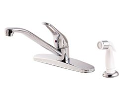 Price Pfister Genesis single loop handle kitchen faucet with side spray