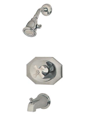 Pressure balance shower with cross handle