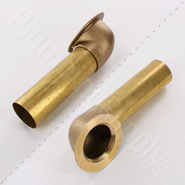 Bathtub Flexible Overflow Pipe Waste Drain Trap with Antique Brass Endings