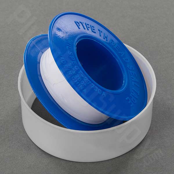 Teflon tape rol, PVC pipes, couplings, faucets & glue