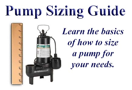 Sump Pump Sizing Chart