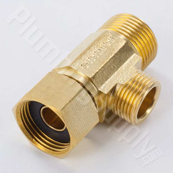 Ice Maker Water Line Brass Compression Tube Fitting, 1/4 OD x 1/4