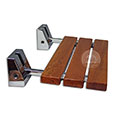 Iroko wood steam shower bench
