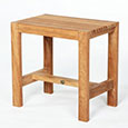 Teak shower bench