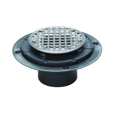 Round Shower Drain 3-7/8 Inch Cover Geometric Squares No.1