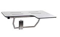 Reversible tub shower bench