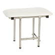 Bench style tub/shower seat with swing down legs