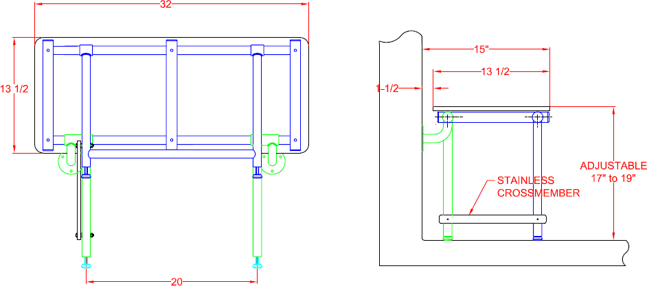 Folding shower seats, transfer benches for disabled and ...