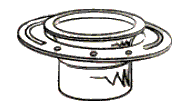 Separated metal flange