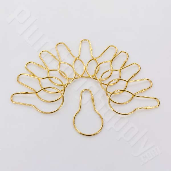 Shower Rod Parts Basic Shower Curtain Rings Set Polished Brass