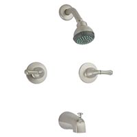 Tub and shower system with contemporary lever handles