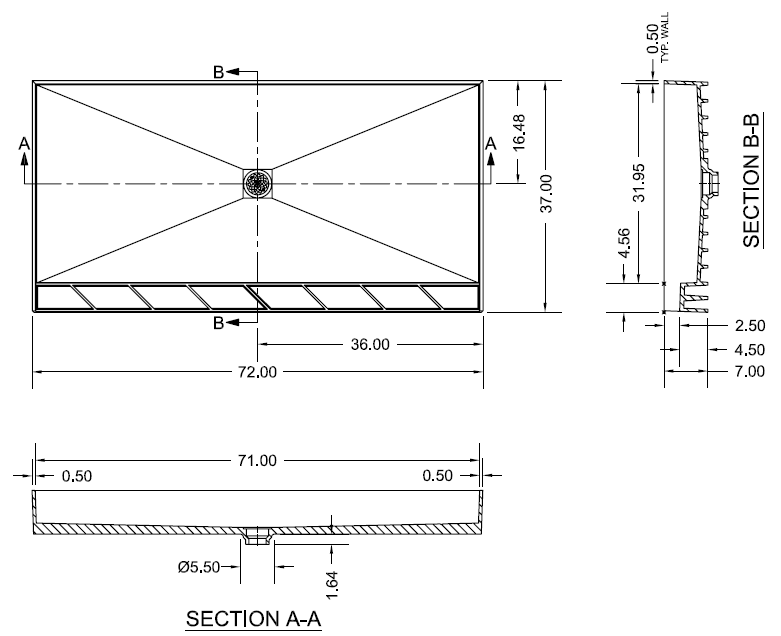 Tile Shower Pans Easy To Install Single Curb Shower Pan Kits