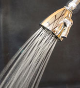 luxurious 8 jet all brass deluxe showerhead - gentle rain
