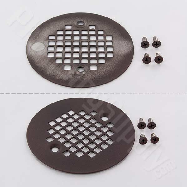 Shower drain covers for acrylic, fiberglass, metal, and tile shower stalls