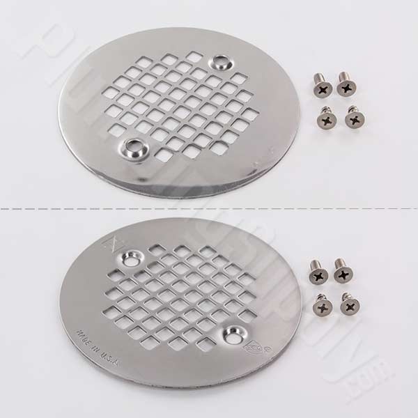 Shower drain covers for acrylic, fiberglass, metal, and tile shower stalls