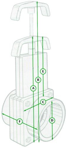 Dimesions for slice gate valves