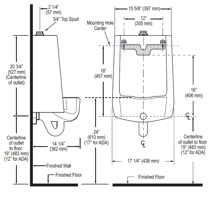 Urinals for commercial restrooms urinal piping diagram 