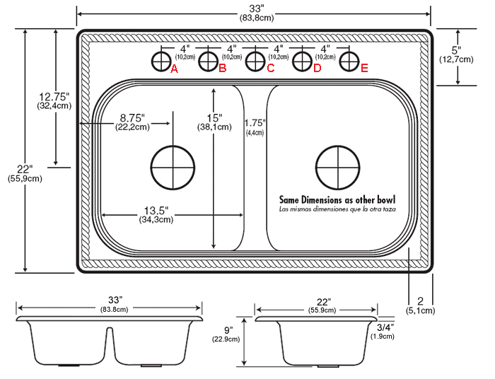 Download 45+ Get Double Bowl Kitchen Sink Dimensions In ...