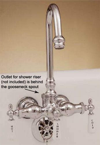 Elegant Wallmount Leg Tub Faucets