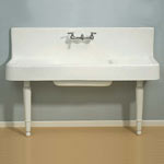 Farmhouse kitchen sink with drain boards