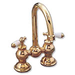 Old-fashioned bridge style lavatory faucet