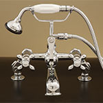 Tub/shower deck mount clawfoot faucet