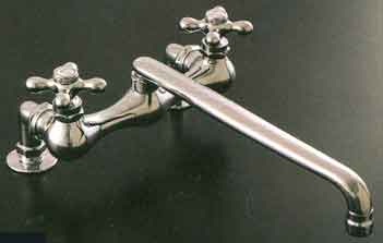 Sign of the Crab Madeira Deck Mount Faucet w/ 12" Spout SOTC-PO827