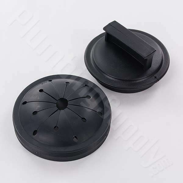 Black 3-Inch Garbage Disposal Splash Guard - Kitchen Sink Baffle Covers