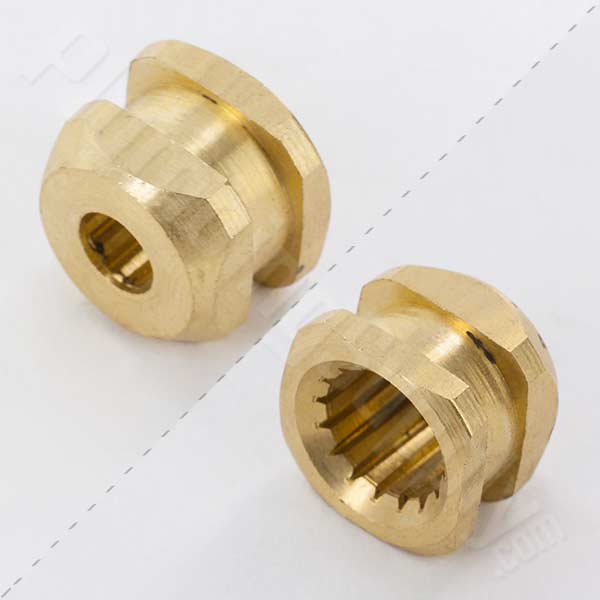 square handle insert 1-6 brass
