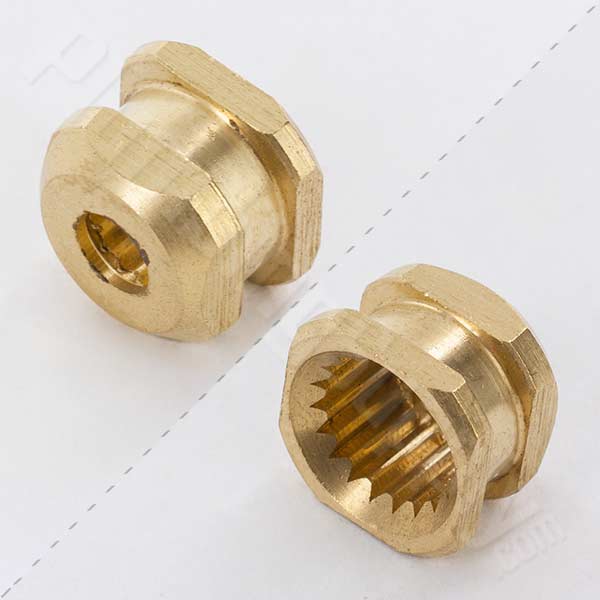 square handle insert 1-7 brass