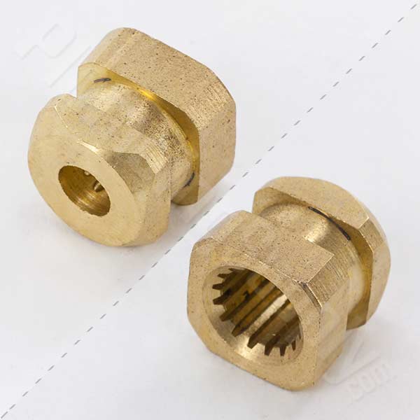 square handle insert 2-3 brass
