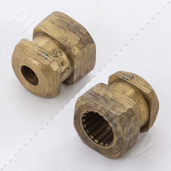 square handle insert 3-3 brass