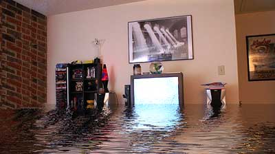 flooded basement