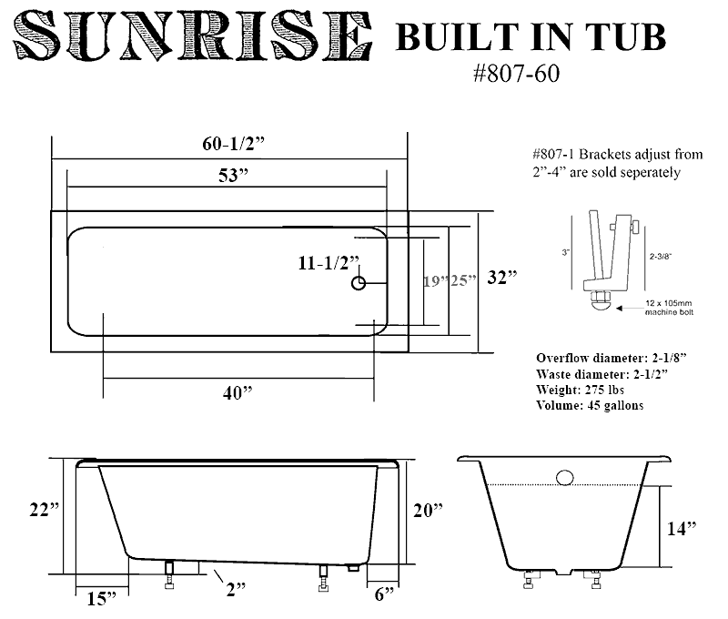 BuiltIn Cast Iron Bathtubs